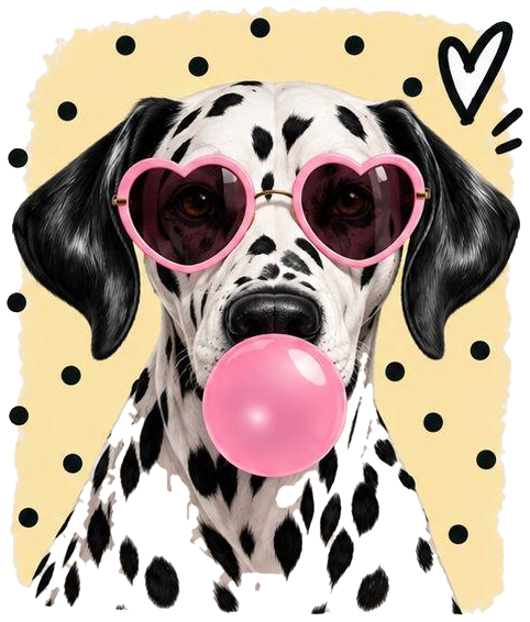 Diseño Polera Dálmata Pop