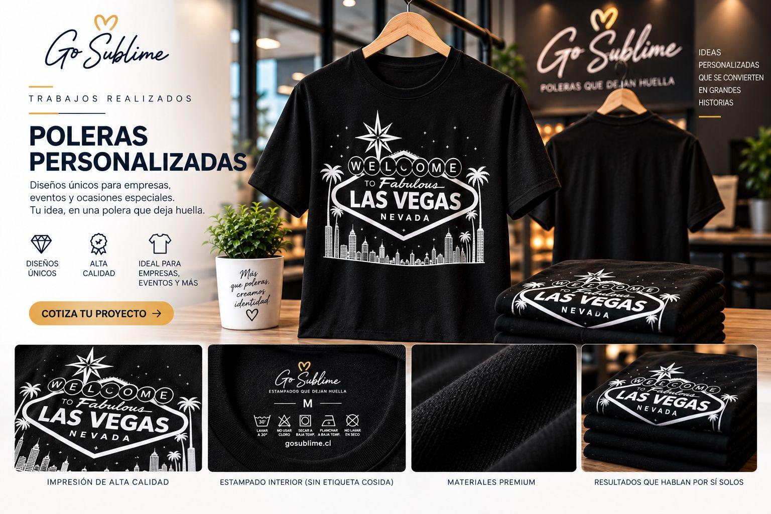 Poleras Las Vegas (Diseño Personalizado)