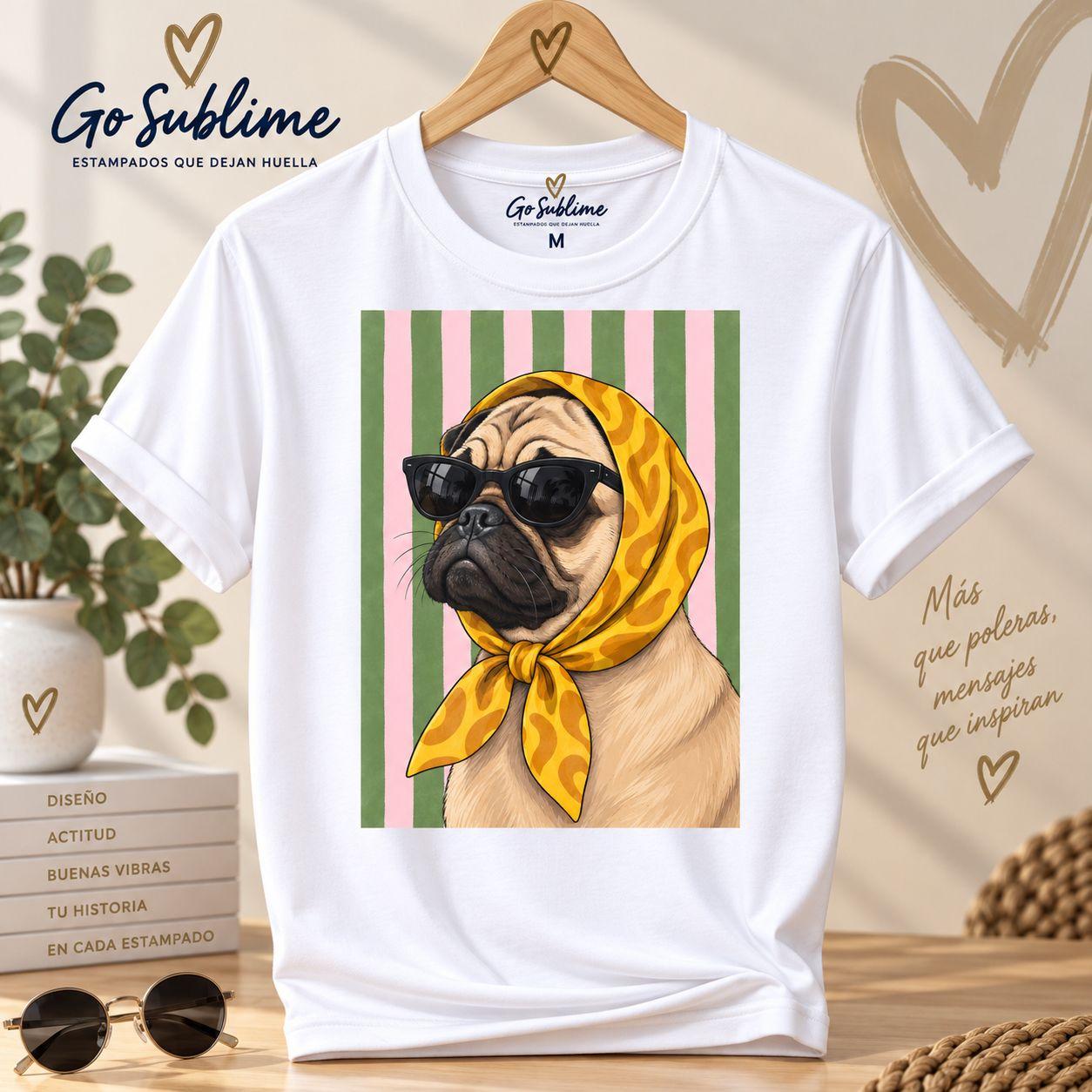 Polera retro pug