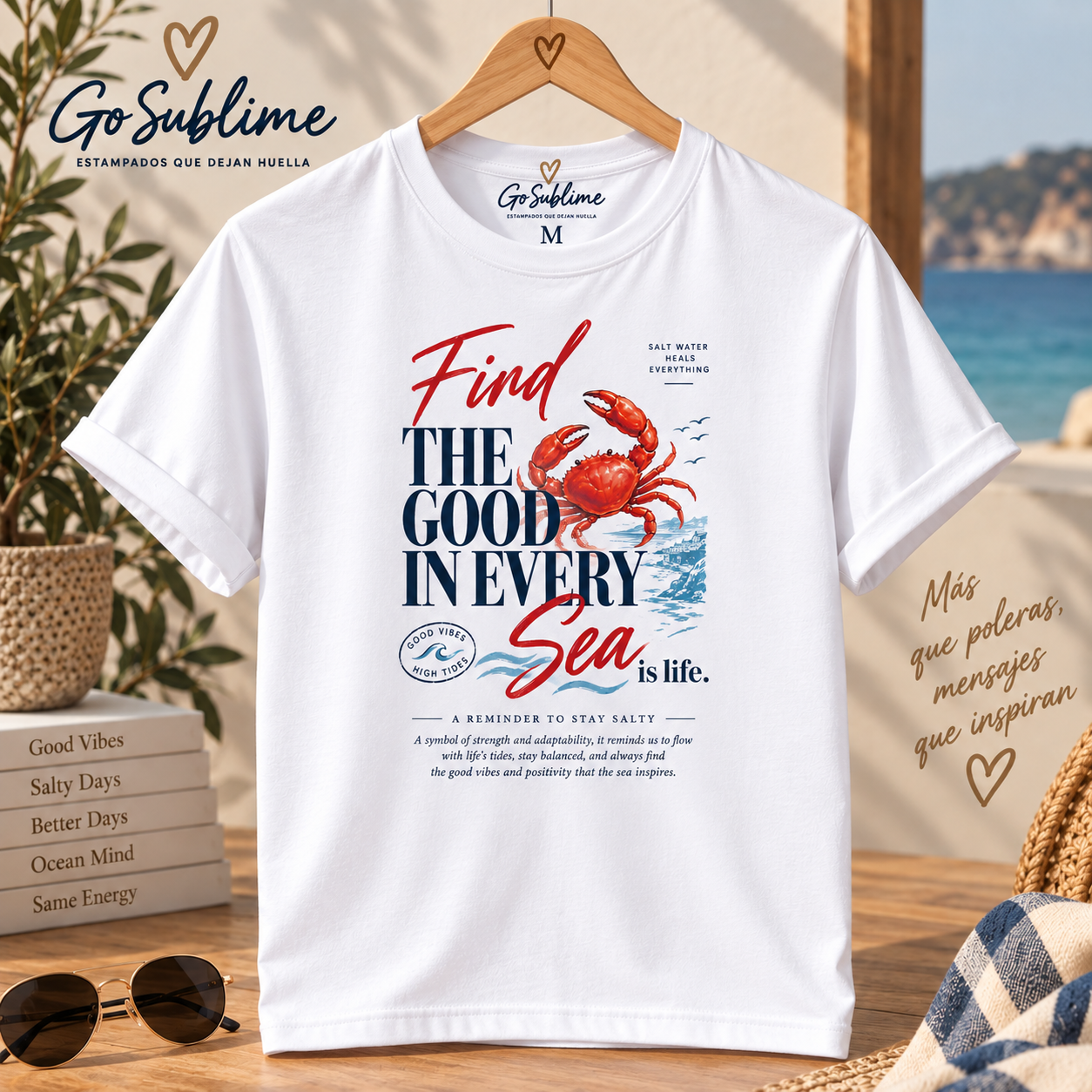 Polera Good Vibes by the Sea